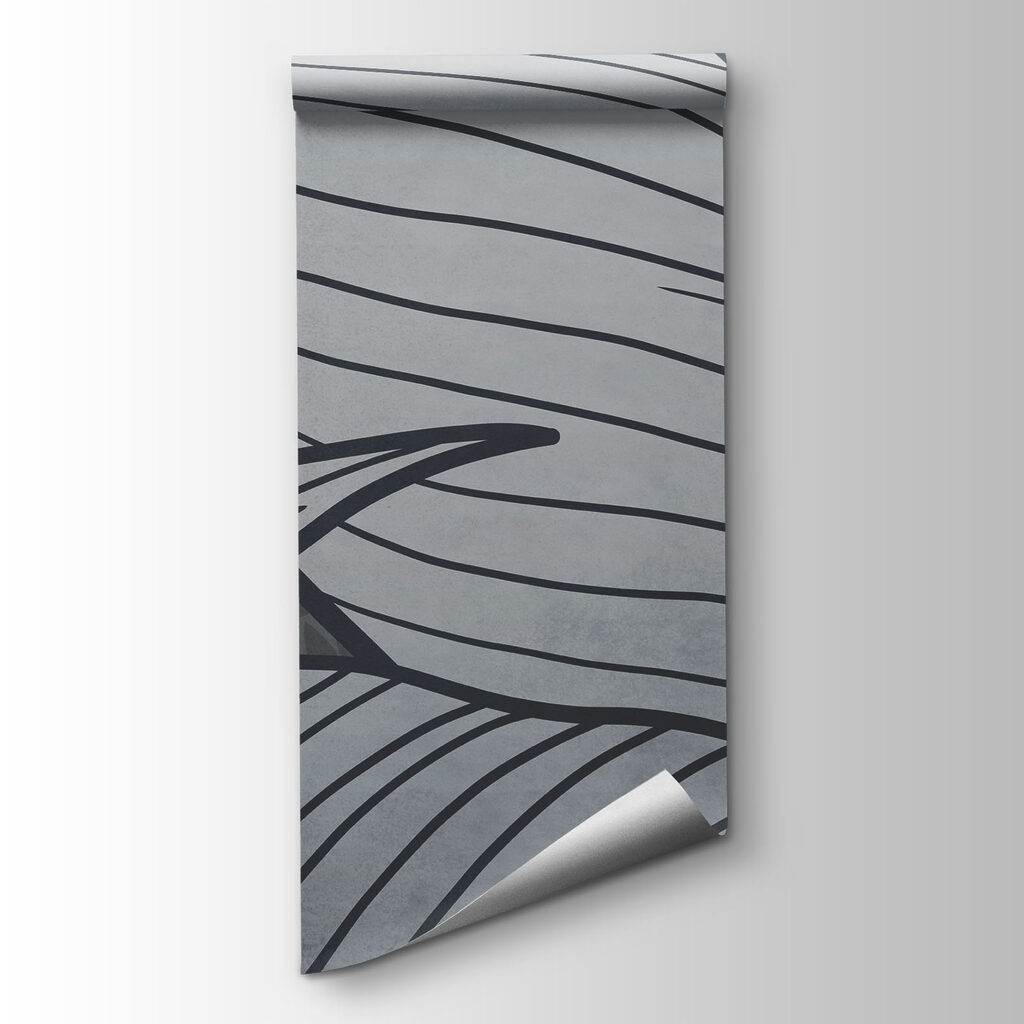 - Intricate foliage in monochrome palette