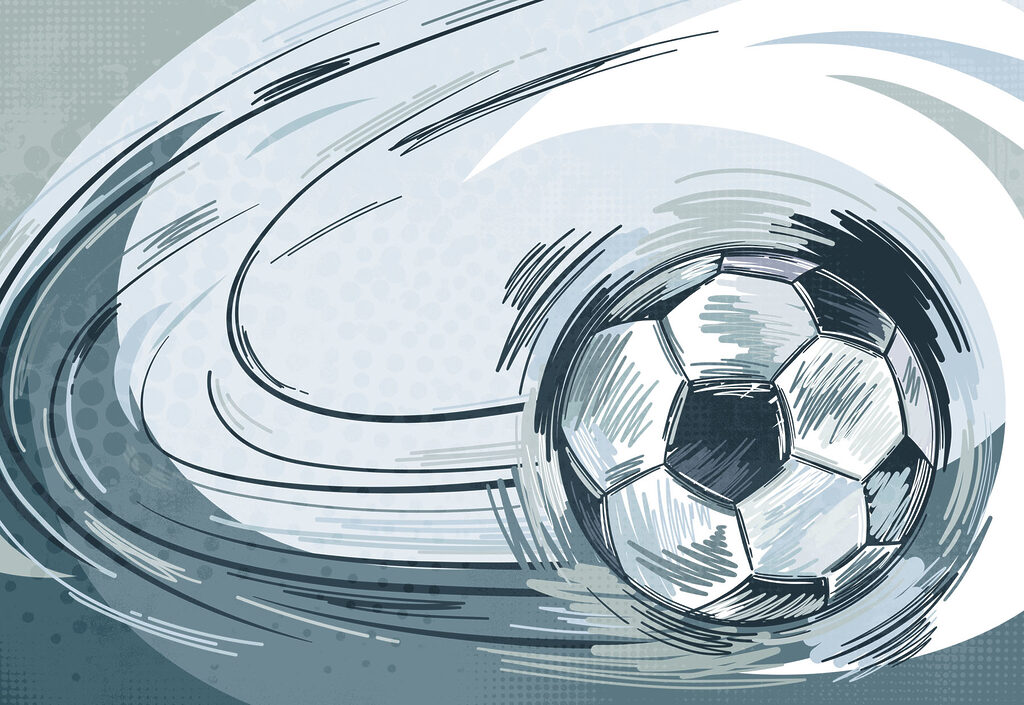 Football ball in a tornado Football ball in a tornado