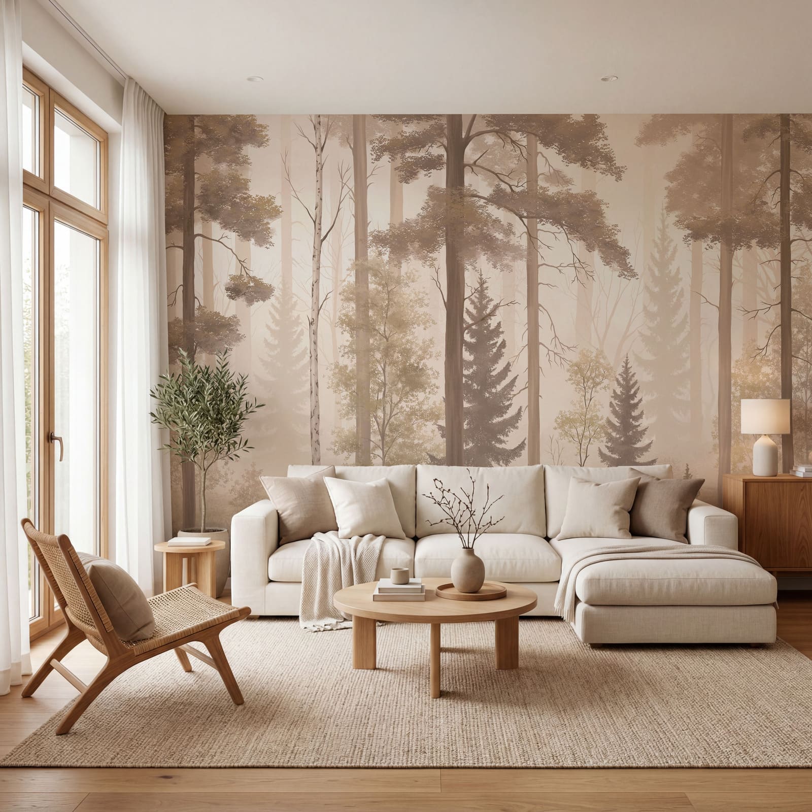 Ομιχλώδες δάσος με δέντρα Ομιχλώδες δάσος με δέντρα